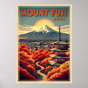 Póster Monte Fuji Japón V04