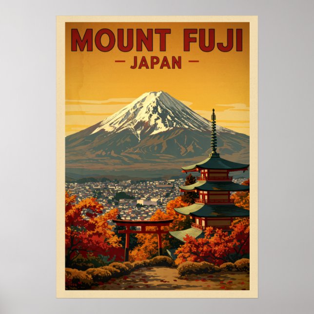 Póster Monte Fuji Japón V06 (Frente)