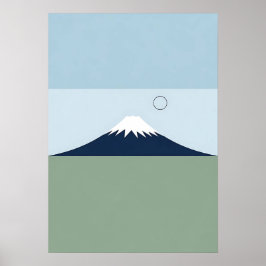 Póster Monte Fuji minimalista