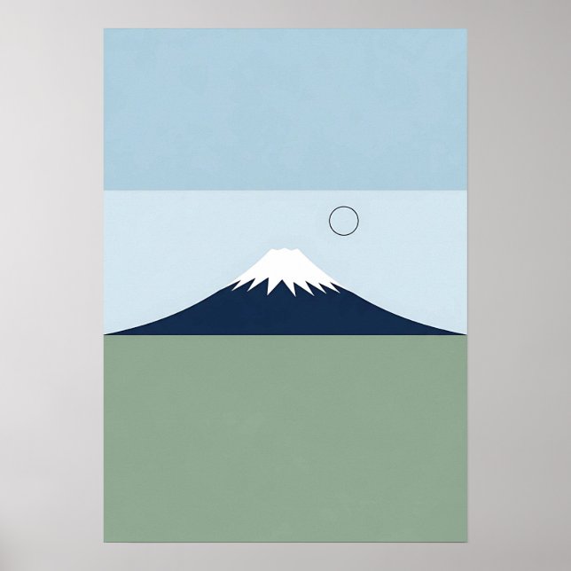 Póster Monte Fuji minimalista (Frente)