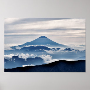Póster Monte Fuji Montaña Santa Japón