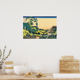 Póster Monte Fuji visto desde el paso de Mishima Hokusai 