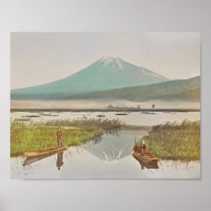 Póster Monte Fuji visto desde Kashiwabara por Kazumasa Og
