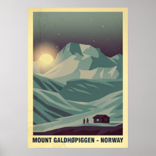 Póster Monte Galdhøpiggen Noruega V05