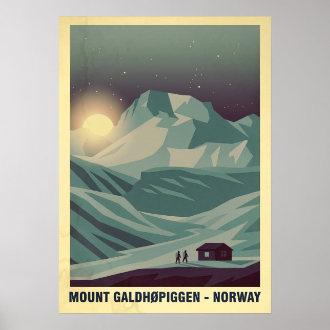 Póster Monte Galdhøpiggen Noruega V05 (Frente)
