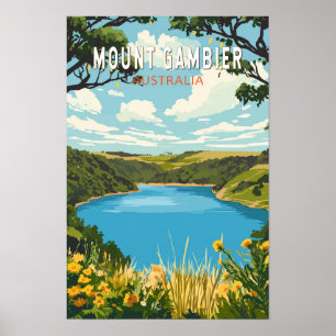 Póster Monte Gambier Australia Vintage