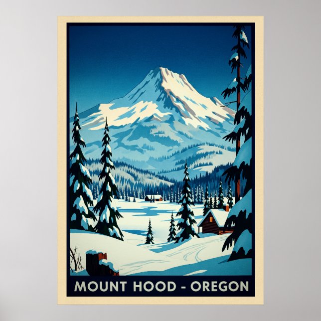 Póster Monte Hood Oregon V06 (Frente)
