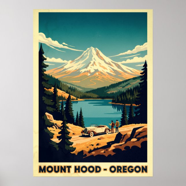 Póster Monte Hood Oregon V07 (Frente)