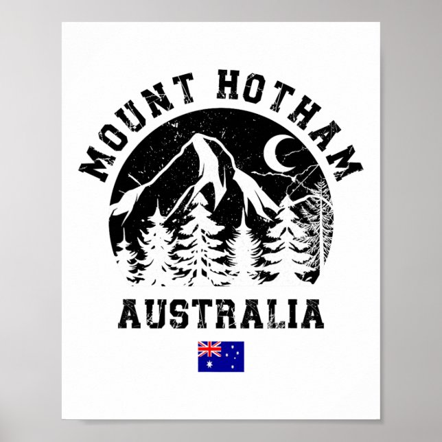 Póster Monte Hotham Alpes victorianos Estación de esquí A (Frente)