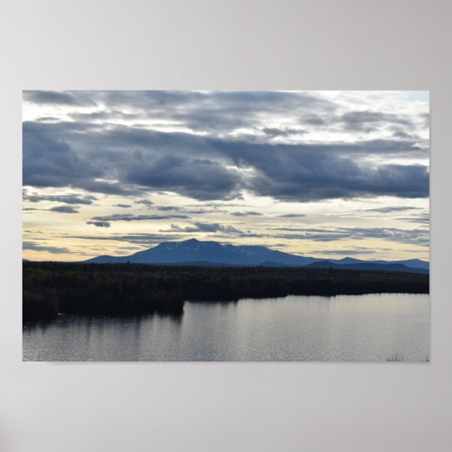 Póster Monte Katahdin; Condado de Aroostook Maine (Frente)