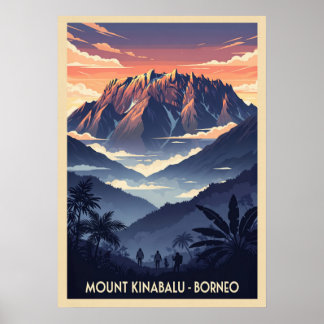 Póster Monte Kinabalu Borneo V03