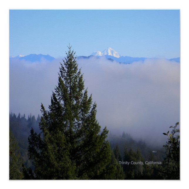 Póster Monte Lassen en la niebla... (Anverso)