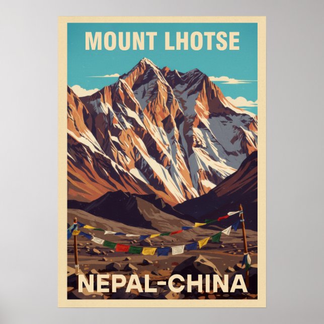 Póster Monte Lhotse Nepal-China V02 (Frente)