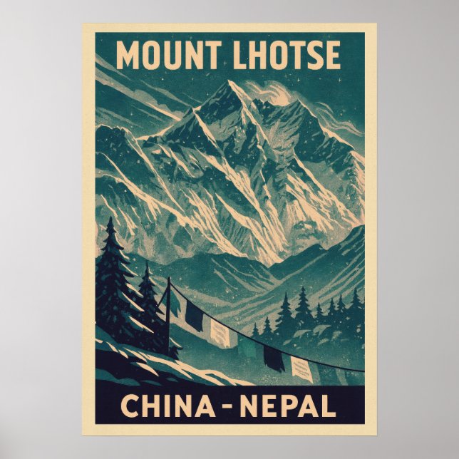 Póster Monte Lhotse Nepal-China V03 (Frente)