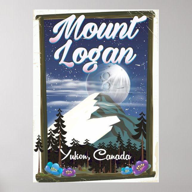 Póster Monte Logan , Yukón, Canadá (Frente)