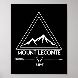 Póster Monte Mt Leconte Smoky Mountains Tennessee Senderi