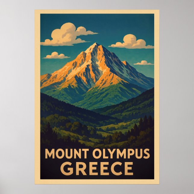 Póster Monte Olympus Grecia V01 (Frente)