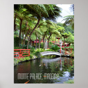 Póster Monte Palace Jardines tropicales Madeira Portugal