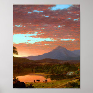 Póster Monte por la Iglesia de Frederic Edwin 