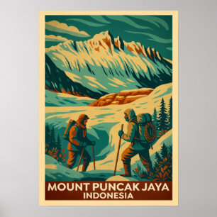 Póster Monte Puncak Jaya Indonesia V02
