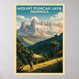 Póster Monte Puncak Jaya Indonesia V03
