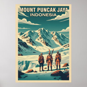 Póster Monte Puncak Jaya Indonesia V04