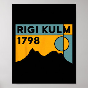 Póster Monte Rigi Kulm Lago Lucerna Ciclismo Senderismo E