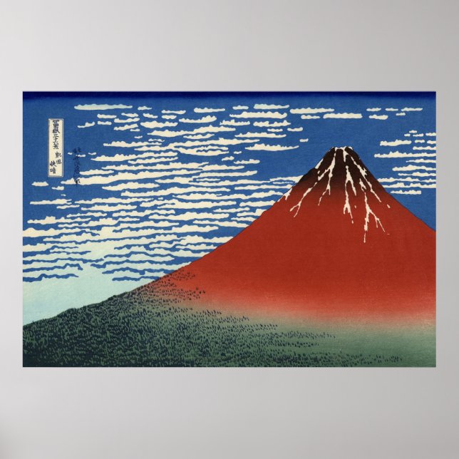 Póster Monte Rojo Fuji (Frente)
