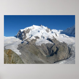 Póster Monte Rosa, Alpes suizos
