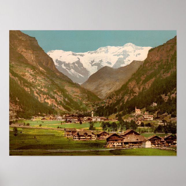 Póster Monte Rosa Gressoney Italia (Frente)