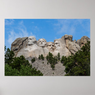 Póster Monte Rushmore en la primavera