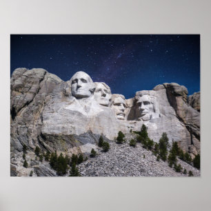 Póster Monte Rushmore Timelapse Sky