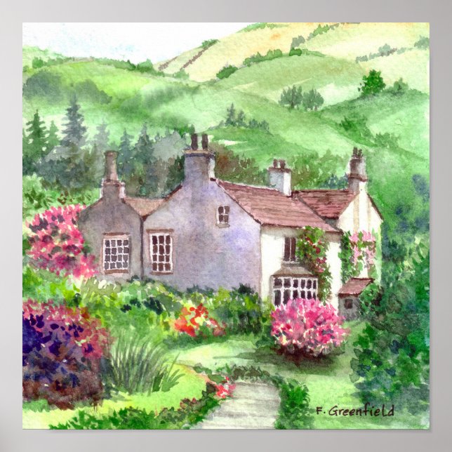 Póster Monte Rydal Hogar de William Wordsworth en Cumbria (Frente)
