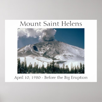 Póster Monte Saint Helens - Prerupción