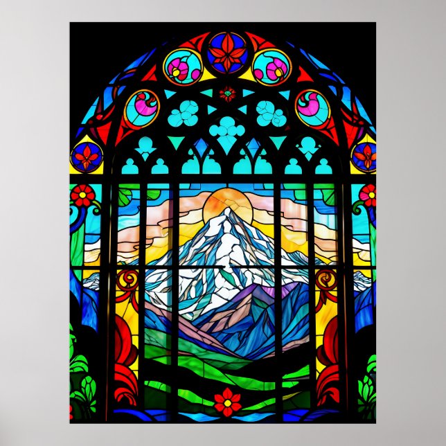 Póster Monte Shasta en vitrinas (Frente)