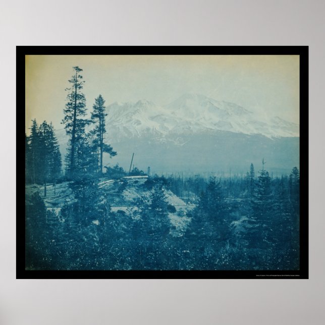 Póster Monte Shasta Panorama 1899 (Frente)