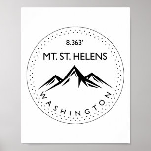 Póster Monte St. Helens Washington Escalada en Montaña Se