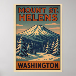 Póster Monte St. Helens Washington V04