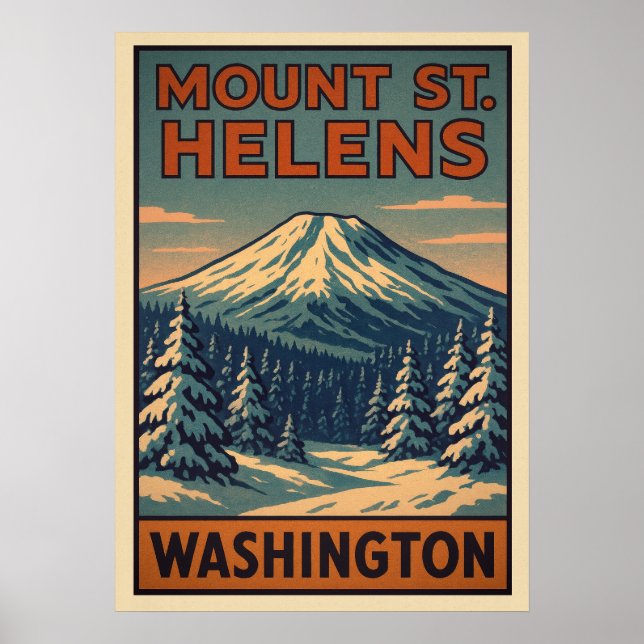 Póster Monte St. Helens Washington V04 (Frente)
