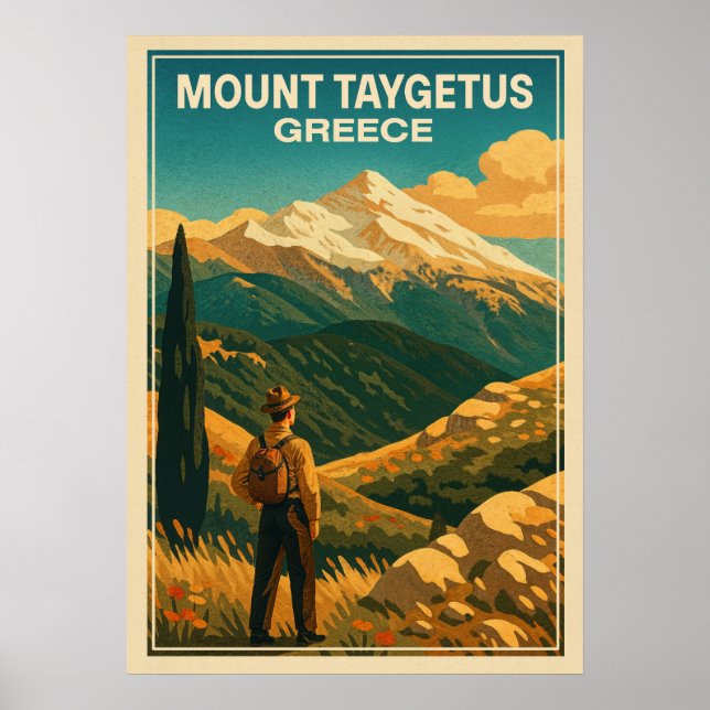 Póster Monte Taygeto Grecia V03 (Frente)