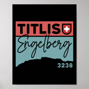 Póster Monte Titlis Engelberg Suiza Caminata Senderismo E