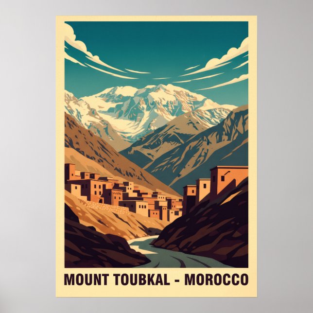 Póster Monte Toubkal Marruecos V01 (Frente)