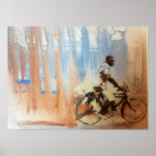 Póster Monte una bici