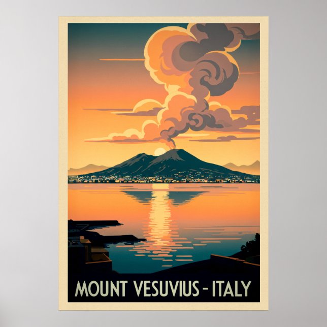 Póster Monte Vesubio Italia V06 (Frente)