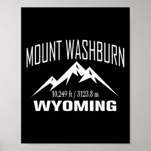 Póster Monte Washburn Wyoming Club de Cumbre de Escalada