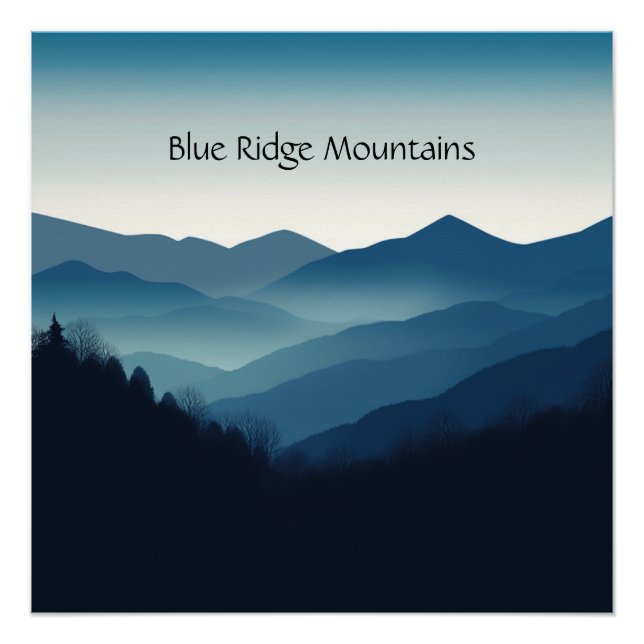 Póster Montebello VA Montes Blue Ridge Personalizado  (Anverso)