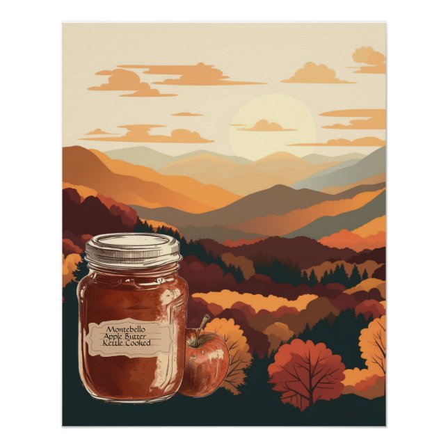 Póster Montebello, Virginia Apple Butter personalizable (Anverso)