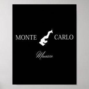 Póster Montecarlo Montecarlo Mónaco Recorrido de vacacion