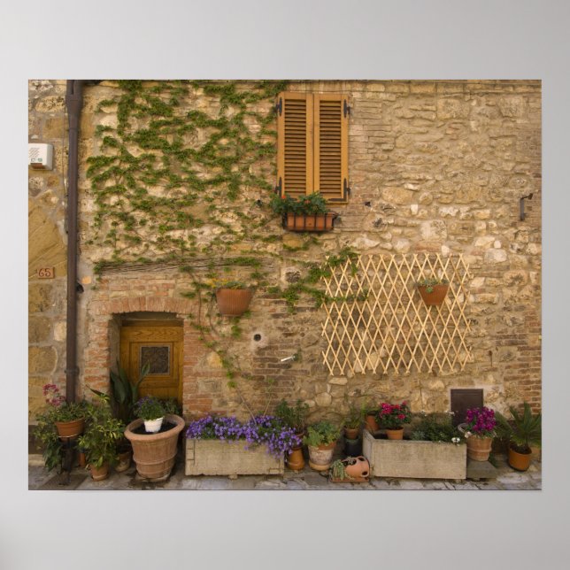 Póster Montefollonico, Val d'Orcia, provincia de Siena, (Frente)