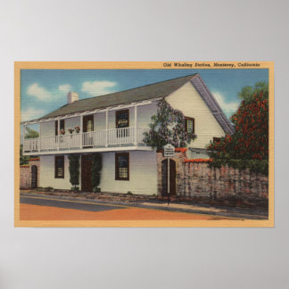 Póster Monterey, California, vista de la antigua estación